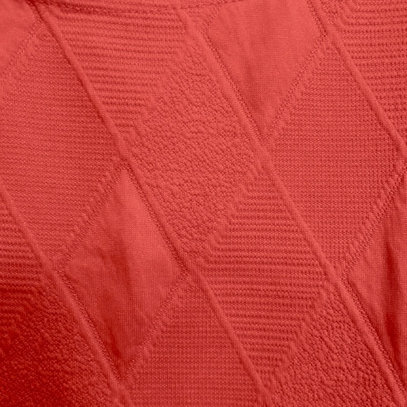 Belah & Codey Multi Texture Coral Pink Orange L Stretch Tank Top Made in USA EUC - Picture 3 of 8